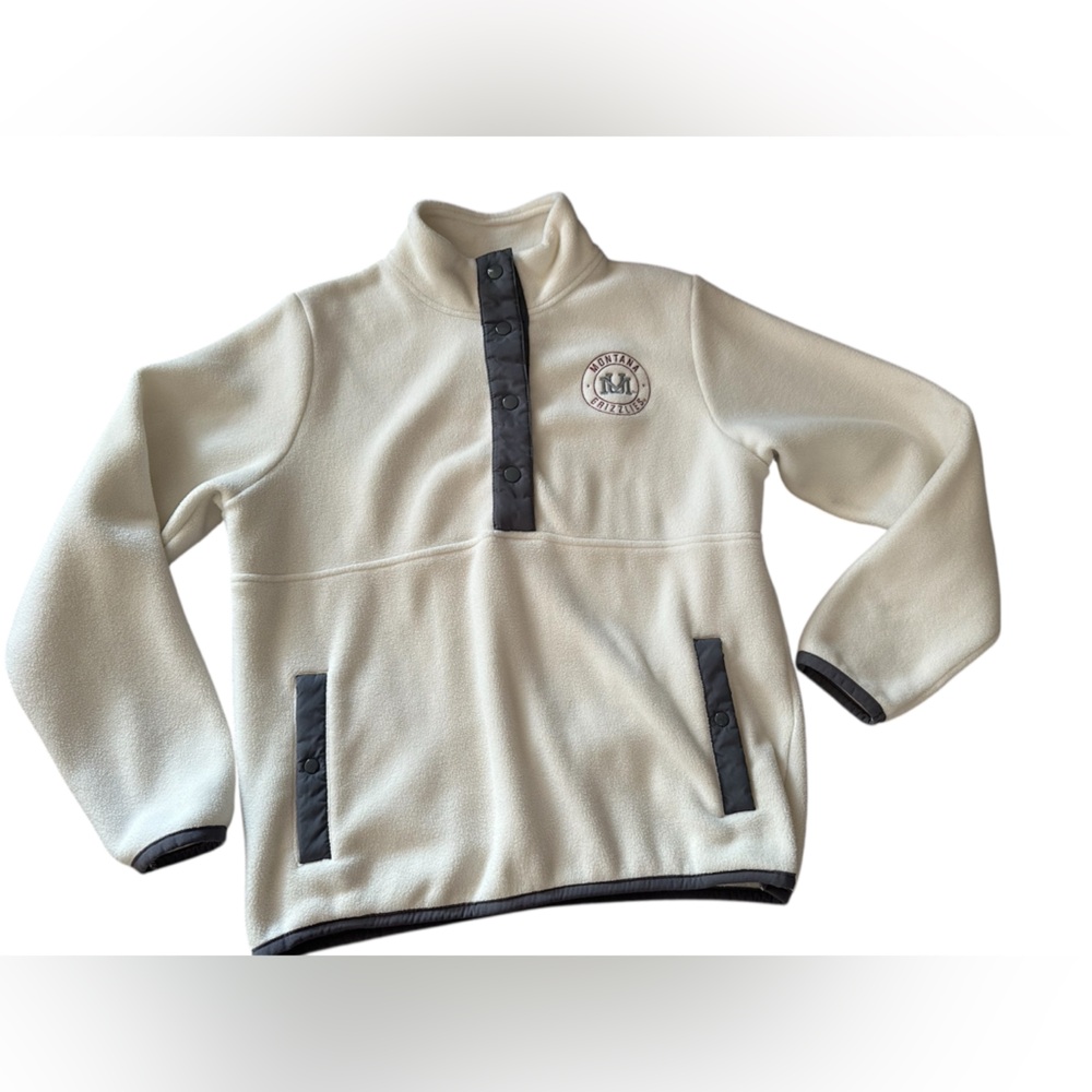 Montana Grizzlies White Fleece Pullover sweater Women’s Small